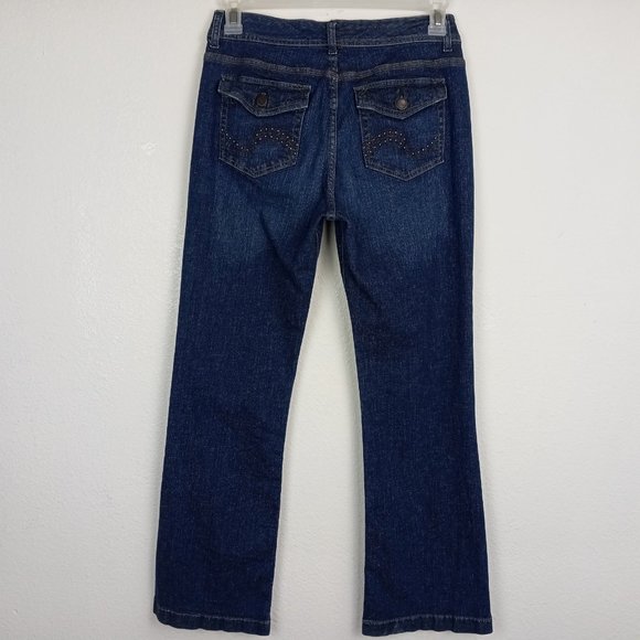 LEE Women's Boot Cut Jeans Size 10 S Slender Secret Lower Waist Button Flap PKTS - Picture 4 of 15